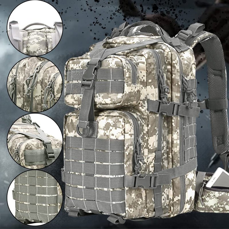 EMDMAK Military Tactical Backpack, 42L Large Military Pack Army 3 Day Assault Pack Molle Bag Rucksack for Outdoor Hiking Camping Hunting - Image 2